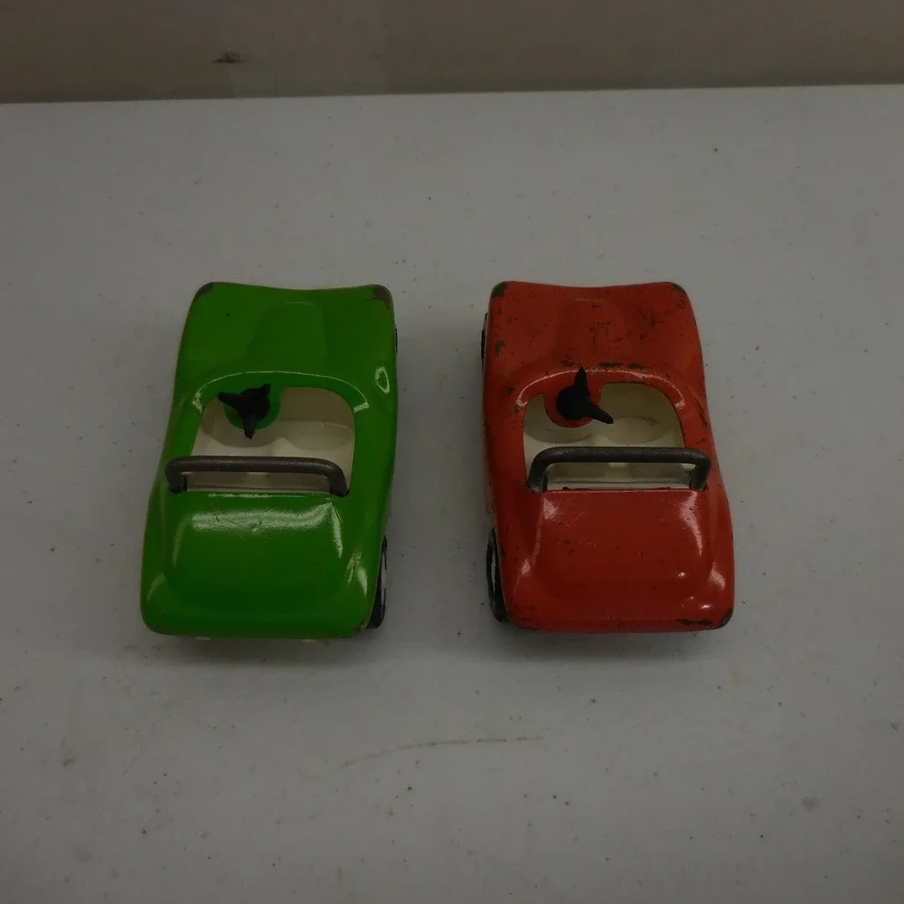 Vintage Tonka Dune Buggy Set Pressed Steel Green Orange Made in USA 1970s Toy